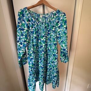 J. Crew Long Sleeve Dress - Blue and Green Floral